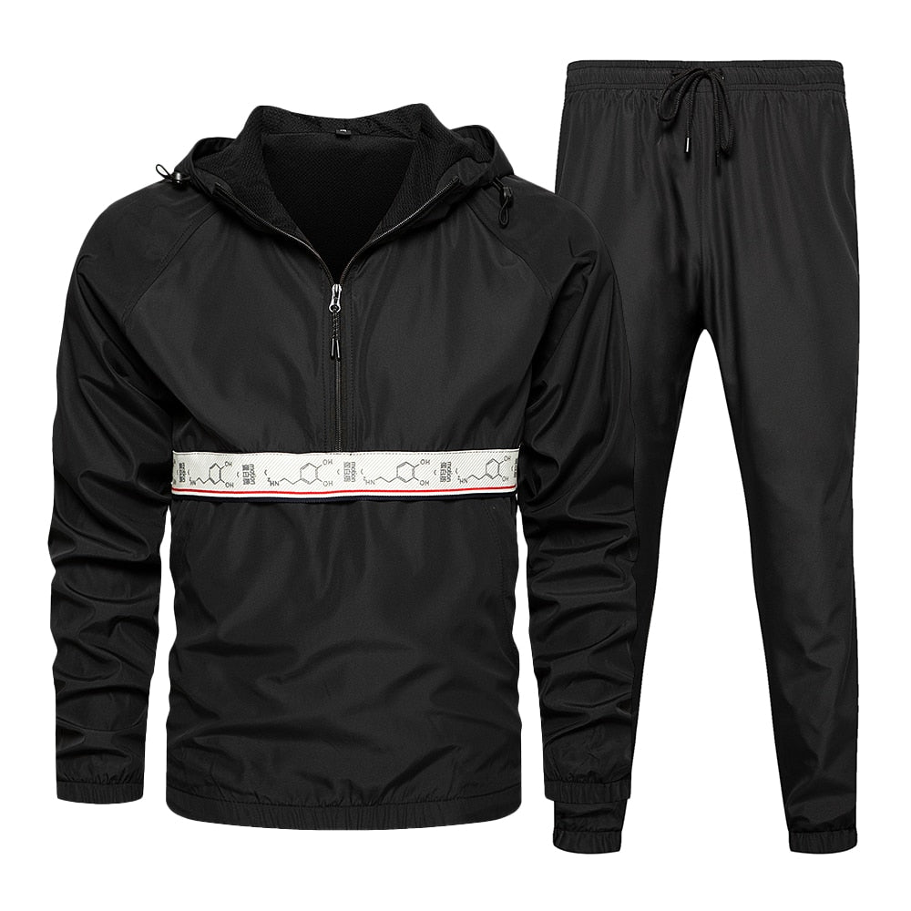 Men&#39;s Tracksuit 2022 Man Two Piece Set Sweatsuit Polyester Overalls Leisure Suit Hooded Sweatshirts And Hip Hop Harlan Pants