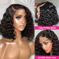 8-16 inch Curly Short Bob Wigs 13x4 Lace Front Human Hair Deep Wave Wig Brazilian Pre Plucked Remy Closure Wigs For Black Women