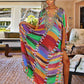 2023 Sexy Cold Shoulder V Neck Bats Sleeve Loose Summer Beach Dress Plus Size Women Beachwear Kaftan Black Dress Q943