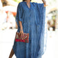 2023 Sexy Cold Shoulder V Neck Bats Sleeve Loose Summer Beach Dress Plus Size Women Beachwear Kaftan Black Dress Q943