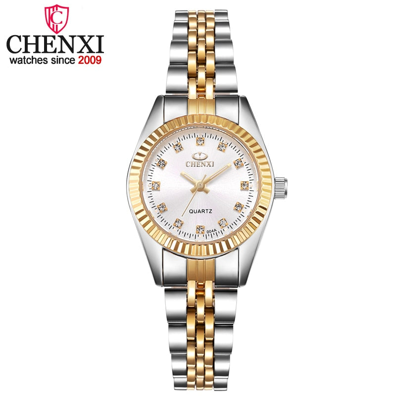 CHENXI montre femme or   argent Classic Quartz Watch Female Elegant Clock Luxury Gift Watches Ladies Waterproof Wristwatch