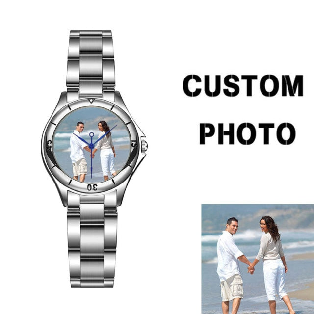 CL055 Custom logo Watch photo print Watches watch face Printing Wristwatch Customized Unique DIY Gift For lovers