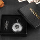 Vintage 2 Sides Open Case Mechanical Men's Watch Double Face Roman Dial Clock Hand Wind Pocket Watch With FOB Chain Gift
