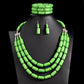 UDDEIN Nigerian Wedding Indian Jewelry Sets Bib Beads Necklace Earring Bracelet Sets Statement Collar African Beads Jewelry Set
