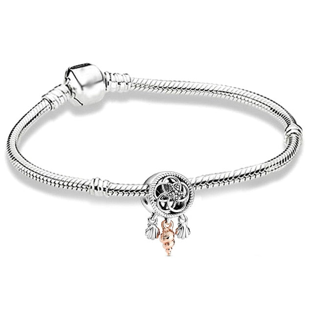 Bracelet de Charme fantaisie Acier inoxydable couleur rose