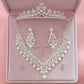 Parure Collier, Boucles d'oreilles, Diadème en cristal