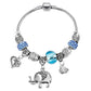 ZOSHI Pink Crystal Charm Silver Color Bracelets & Bangles for Women Murano Beads Silver Plated Bracelet Femme S925 Jewelry