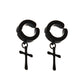 New Popular 1Pair Stainless Steel Ear Stud/Ear Clip Dangle Earrings For Men/Women Punk Black Piercing Fake Earrings Jewelry Gift