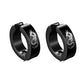 New Popular 1Pair Stainless Steel Ear Stud/Ear Clip Dangle Earrings For Men/Women Punk Black Piercing Fake Earrings Jewelry Gift