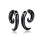 New Popular 1Pair Stainless Steel Ear Stud/Ear Clip Dangle Earrings For Men/Women Punk Black Piercing Fake Earrings Jewelry Gift