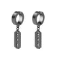 New Popular 1Pair Stainless Steel Ear Stud/Ear Clip Dangle Earrings For Men/Women Punk Black Piercing Fake Earrings Jewelry Gift