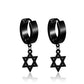 New Popular 1Pair Stainless Steel Ear Stud/Ear Clip Dangle Earrings For Men/Women Punk Black Piercing Fake Earrings Jewelry Gift