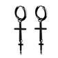 New Popular 1Pair Stainless Steel Ear Stud/Ear Clip Dangle Earrings For Men/Women Punk Black Piercing Fake Earrings Jewelry Gift