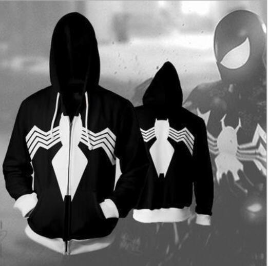 Hiver Homecoming Scarlet Spider Zip Up Man Hoodies Sweatshirts Far From Home Spider Superhero Cosplay Hooded Zipper jacket