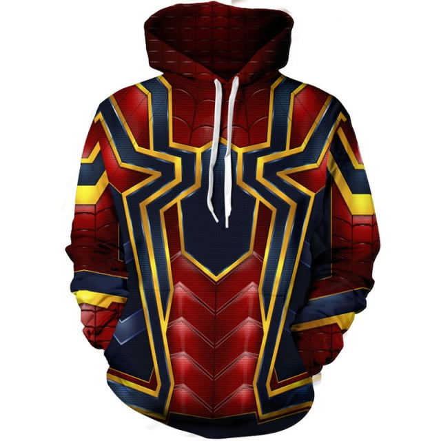 Hiver Homecoming Scarlet Spider Zip Up Man Hoodies Sweatshirts Far From Home Spider Superhero Cosplay Hooded Zipper jacket