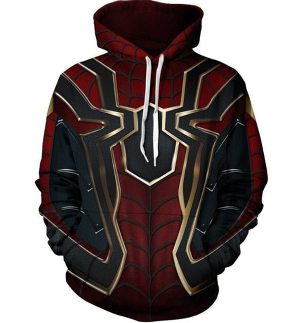 Hiver Homecoming Scarlet Spider Zip Up Man Hoodies Sweatshirts Far From Home Spider Superhero Cosplay Hooded Zipper jacket