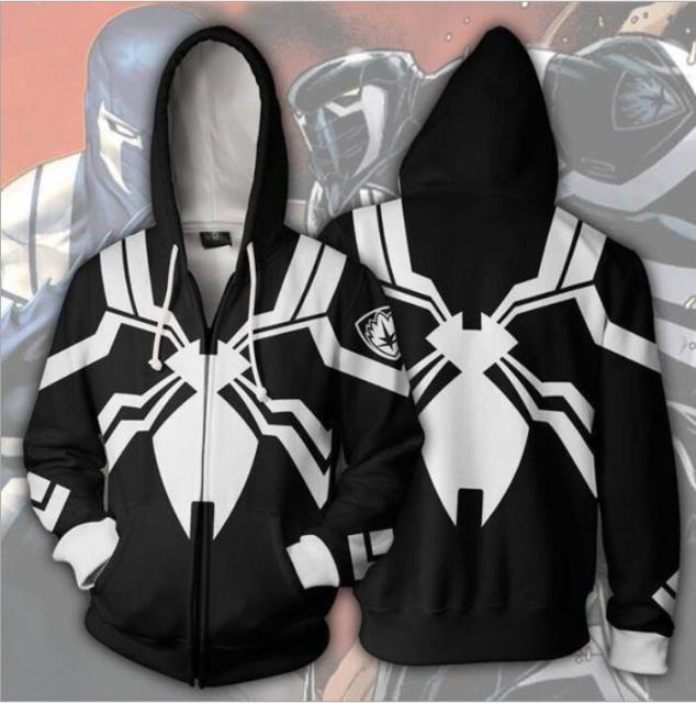 Hiver Homecoming Scarlet Spider Zip Up Man Hoodies Sweatshirts Far From Home Spider Superhero Cosplay Hooded Zipper jacket