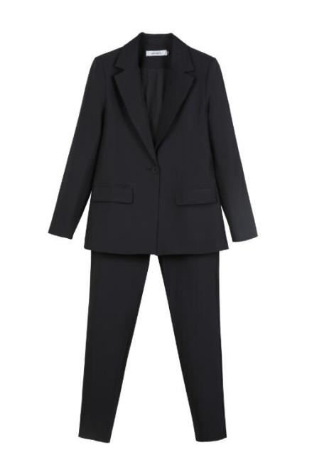 Work Pant Suits OL 2 Piece Set For Women Business Interview Suit Set Uniform Smil Blazer And Pencil Pant Office Lady Suit