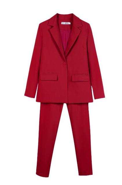 Work Pant Suits OL 2 Piece Set For Women Business Interview Suit Set Uniform Smil Blazer And Pencil Pant Office Lady Suit