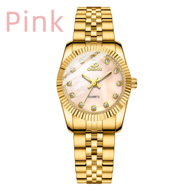 CHENXI montre femme or   argent Classic Quartz Watch Female Elegant Clock Luxury Gift Watches Ladies Waterproof Wristwatch