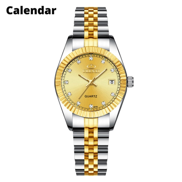 CHENXI montre femme or   argent Classic Quartz Watch Female Elegant Clock Luxury Gift Watches Ladies Waterproof Wristwatch