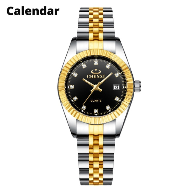 CHENXI montre femme or   argent Classic Quartz Watch Female Elegant Clock Luxury Gift Watches Ladies Waterproof Wristwatch