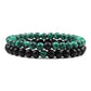 Set Bracelet Couples Distance Black White Natural Lava Stone Tiger Eye Beaded Yoga Bracelets for Men Women Elastic Rope Jewelry