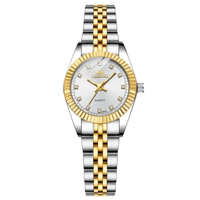 CHENXI montre femme or   argent Classic Quartz Watch Female Elegant Clock Luxury Gift Watches Ladies Waterproof Wristwatch