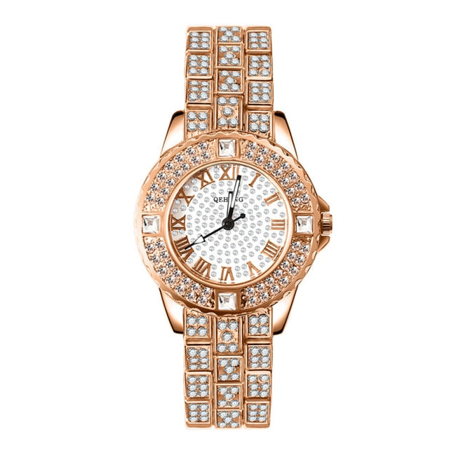 Diamond Women Watches Gold Watch Ladies Wrist Watches Luxury Brand Rhinestone Women&#39;s Bracelet Watches Female Relogio Feminino