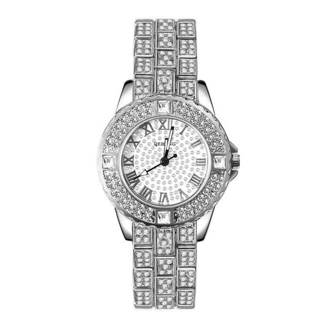 Diamond Women Watches Gold Watch Ladies Wrist Watches Luxury Brand Rhinestone Women&#39;s Bracelet Watches Female Relogio Feminino