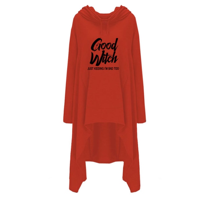 Letter Letters Print Hoodies For Women Long Irregular Sweatshirts Hoodies Kawaii Femmes Casual 2021 Printing Clothings Street