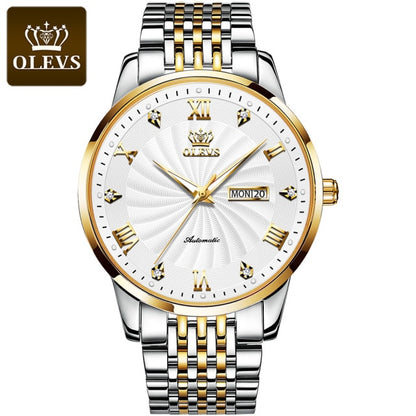 OLEVS Fashion Lovers Watches Brand Luxury Automatic Mechanical Watch Stainless Steel Waterproof Couple Watch relogio masculino