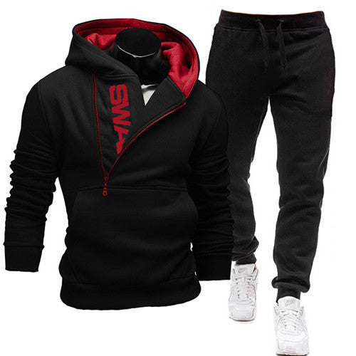 Men Casual Tracksuit Sweatshirt+Sweatpant 2 Pieces Set Men&#39;s Sportswear Outfit Autumn Winter Hooded Male Pullover Hhoodies Suit