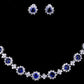 ZIRCON, notre jolie Parure Collier Boucles d'oreilles cristal. Ne noircit pas, sans nickel, ni plomb, ni cadmium et hypoallergenique